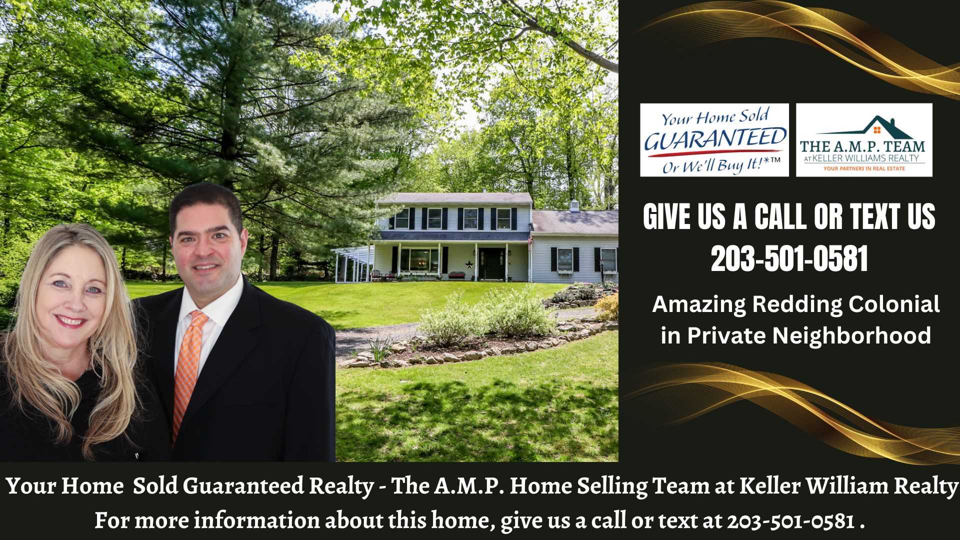 Just Listed in Redding CT | The A.M.P Team at Your Home Sold Guaranteed